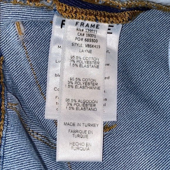 FRAME DENIM VINTAGE BOOT SKIRT Sz 23 - Picture 9 of 9